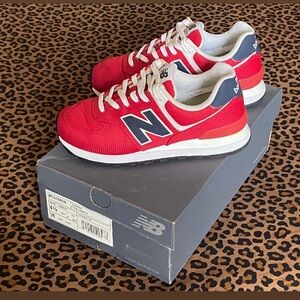 New Balance Red and Navy Sneakers